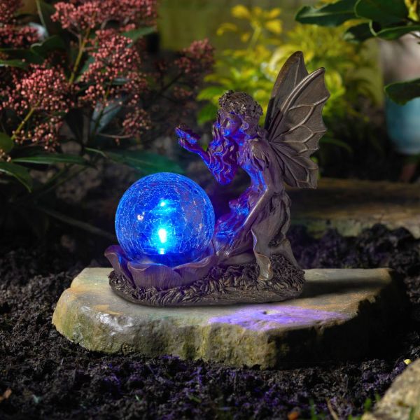 Gazing Fairy Solar Ornament